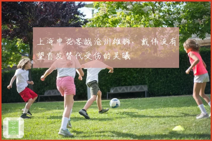 上海申花客战沧州雄狮，戴伟浚有望首发替代受伤的吴曦
